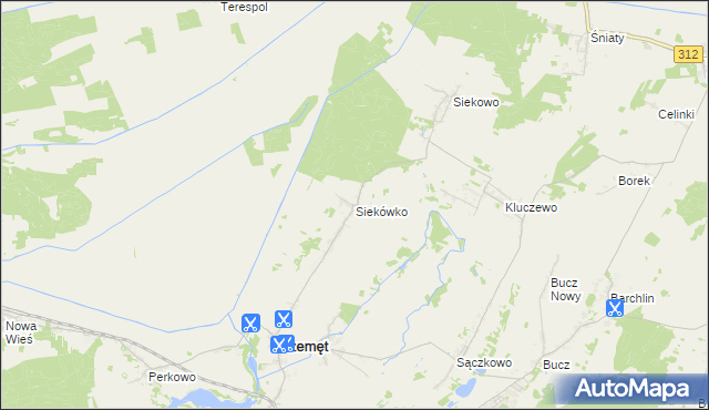 mapa Siekówko, Siekówko na mapie Targeo