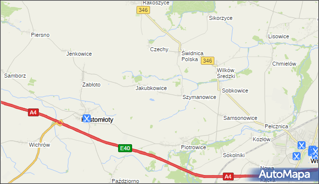 mapa Siemidrożyce, Siemidrożyce na mapie Targeo