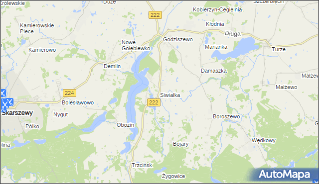 mapa Siwiałka, Siwiałka na mapie Targeo