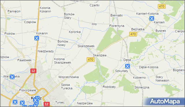 mapa Skarszew, Skarszew na mapie Targeo