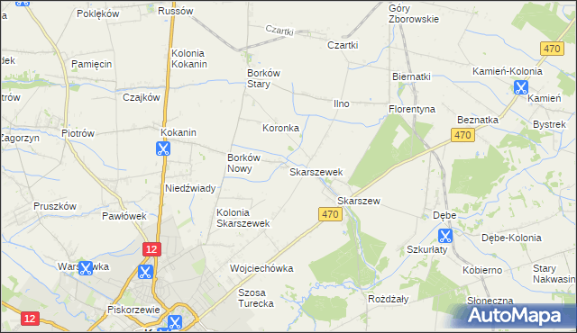 mapa Skarszewek, Skarszewek na mapie Targeo