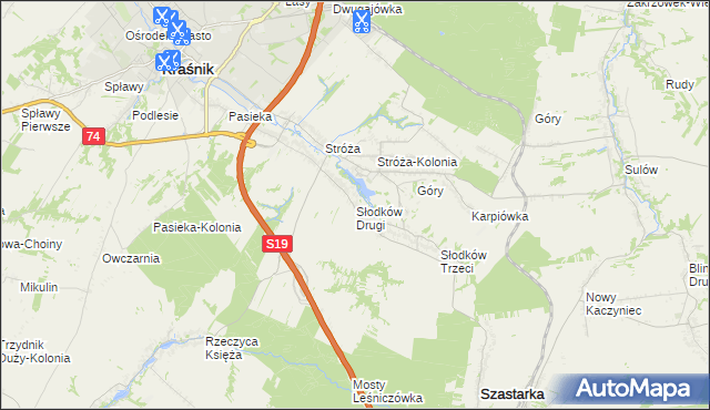 mapa Słodków Drugi, Słodków Drugi na mapie Targeo