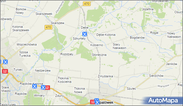 mapa Słoneczna, Słoneczna na mapie Targeo