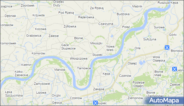 mapa Słupiec gmina Łubnice, Słupiec gmina Łubnice na mapie Targeo