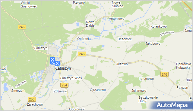 mapa Smogorzewo gmina Łabiszyn, Smogorzewo gmina Łabiszyn na mapie Targeo