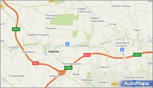 mapa Snopków, Snopków na mapie Targeo