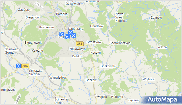 mapa Sobaniów, Sobaniów na mapie Targeo