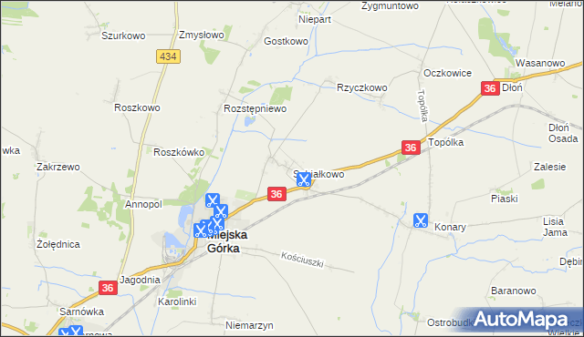 mapa Sobiałkowo, Sobiałkowo na mapie Targeo