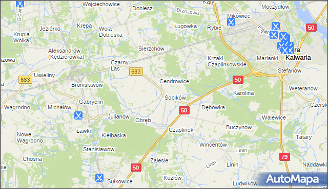 mapa Sobików, Sobików na mapie Targeo