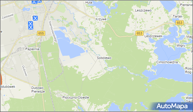 mapa Sobolewo gmina Suwałki, Sobolewo gmina Suwałki na mapie Targeo