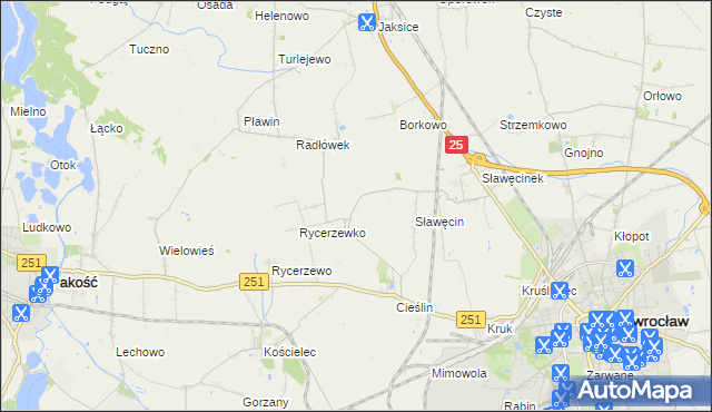 mapa Sójkowo gmina Inowrocław, Sójkowo gmina Inowrocław na mapie Targeo