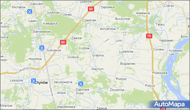 mapa Staniszewice, Staniszewice na mapie Targeo