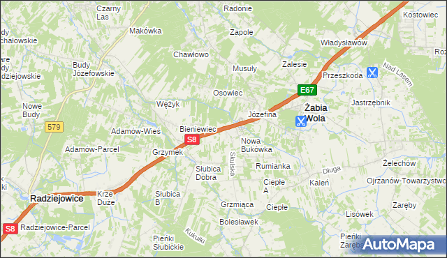 mapa Stara Bukówka, Stara Bukówka na mapie Targeo