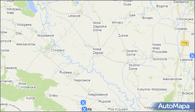 mapa Stara Zagość, Stara Zagość na mapie Targeo