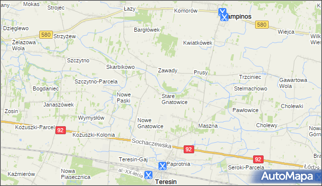 mapa Stare Gnatowice, Stare Gnatowice na mapie Targeo