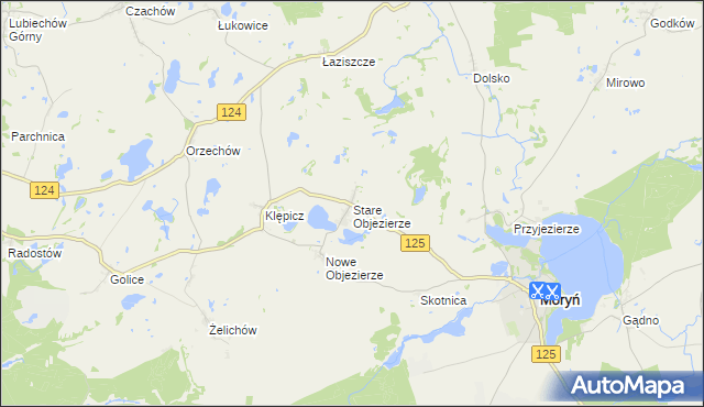 mapa Stare Objezierze, Stare Objezierze na mapie Targeo