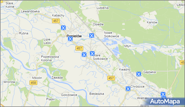 mapa Stare Siołkowice, Stare Siołkowice na mapie Targeo