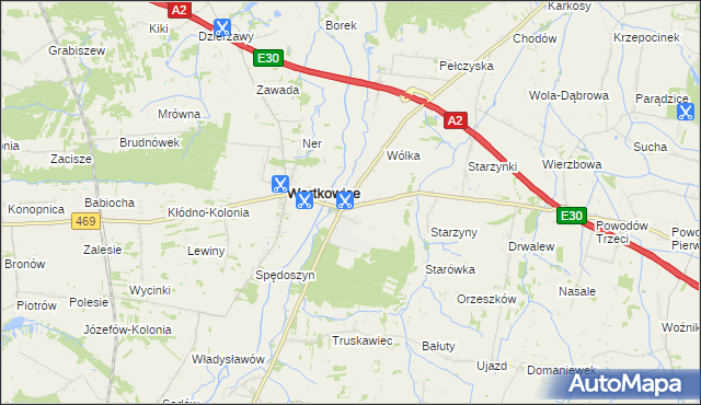 mapa Stary Gostków, Stary Gostków na mapie Targeo