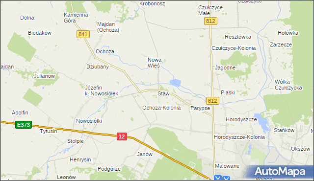 mapa Staw gmina Chełm, Staw gmina Chełm na mapie Targeo