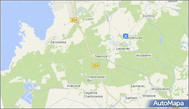 mapa Steknica, Steknica na mapie Targeo