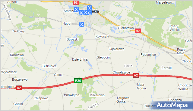 mapa Stępocin, Stępocin na mapie Targeo