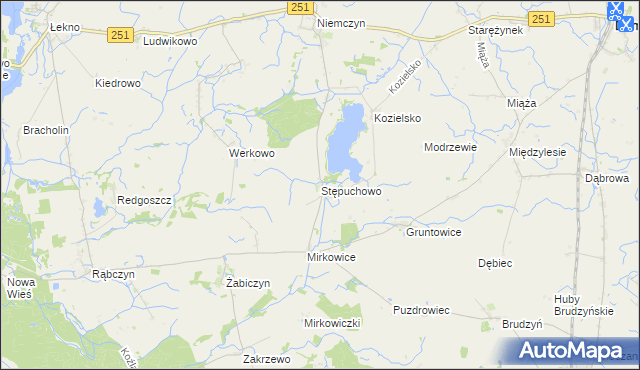 mapa Stępuchowo, Stępuchowo na mapie Targeo