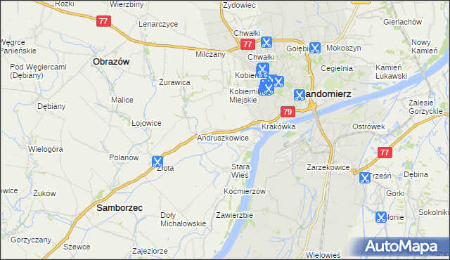 mapa Strochcice, Strochcice na mapie Targeo