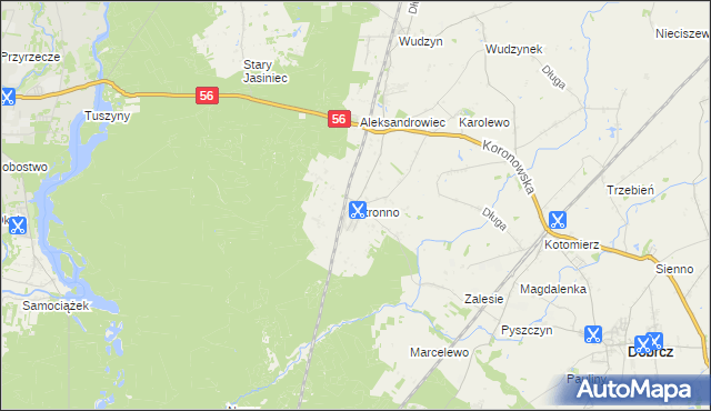 mapa Stronno gmina Dobrcz, Stronno gmina Dobrcz na mapie Targeo