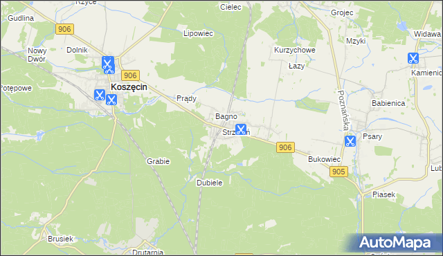 mapa Strzebiń, Strzebiń na mapie Targeo