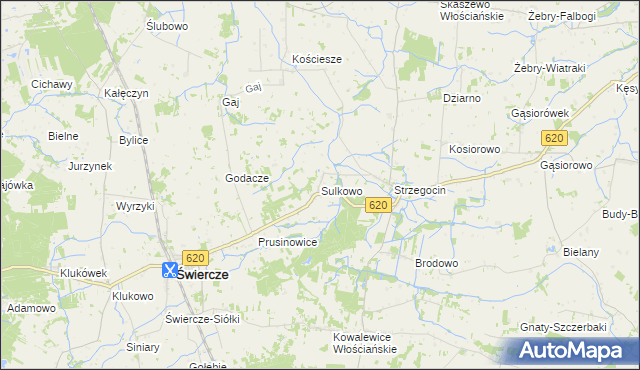 mapa Sulkowo, Sulkowo na mapie Targeo
