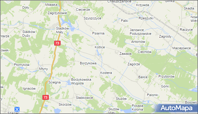 mapa Suskrajowice, Suskrajowice na mapie Targeo
