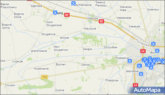 mapa Świące, Świące na mapie Targeo