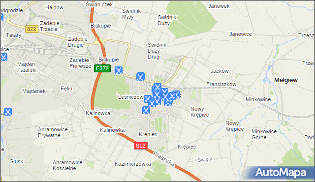 mapa Świdnika, Świdnik na mapie Targeo