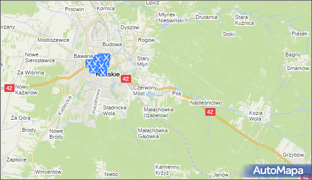 mapa Szabelnia, Szabelnia na mapie Targeo