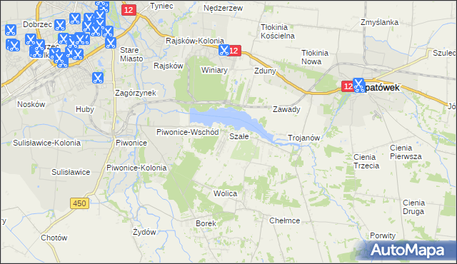 mapa Szałe, Szałe na mapie Targeo