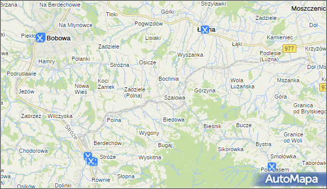 mapa Szalowa, Szalowa na mapie Targeo