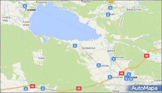 mapa Szczedrzyk, Szczedrzyk na mapie Targeo