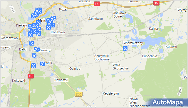 mapa Szczytniki Duchowne, Szczytniki Duchowne na mapie Targeo