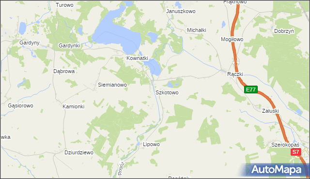 mapa Szkotowo, Szkotowo na mapie Targeo