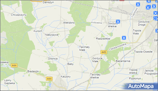 mapa Tarchały Małe, Tarchały Małe na mapie Targeo