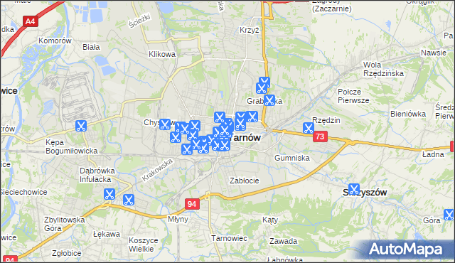 mapa Tarnów, Tarnów na mapie Targeo