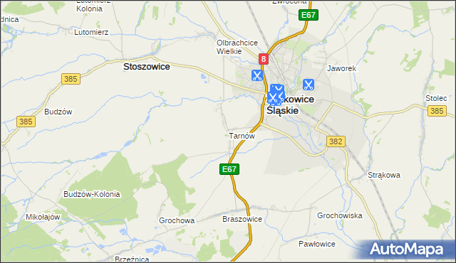 mapa Tarnów gmina Ząbkowice Śląskie, Tarnów gmina Ząbkowice Śląskie na mapie Targeo