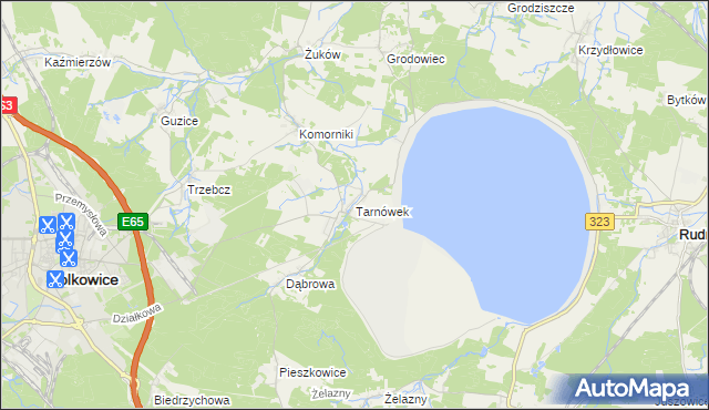 mapa Tarnówek gmina Polkowice, Tarnówek gmina Polkowice na mapie Targeo