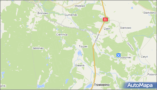 mapa Toczek, Toczek na mapie Targeo
