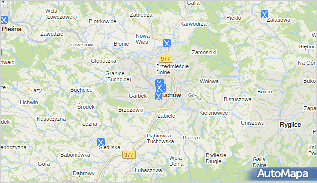 mapa Tuchów, Tuchów na mapie Targeo