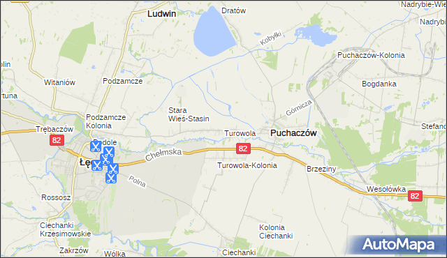 mapa Turowola, Turowola na mapie Targeo