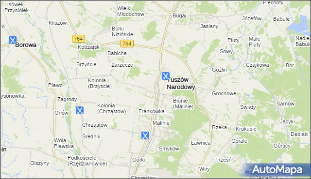 mapa Tuszów Mały, Tuszów Mały na mapie Targeo