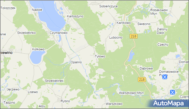 mapa Tyłowo, Tyłowo na mapie Targeo