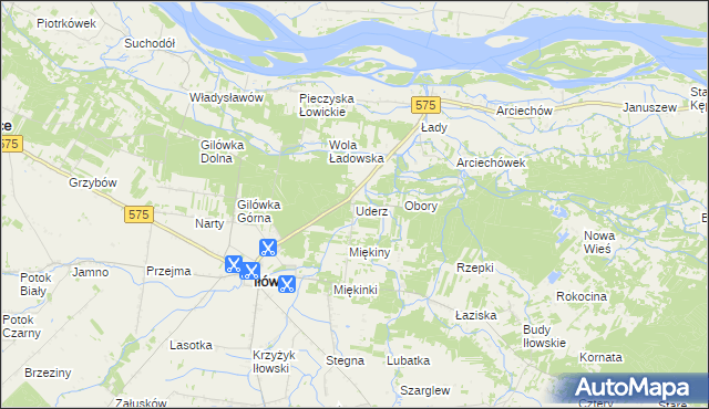 mapa Uderz, Uderz na mapie Targeo