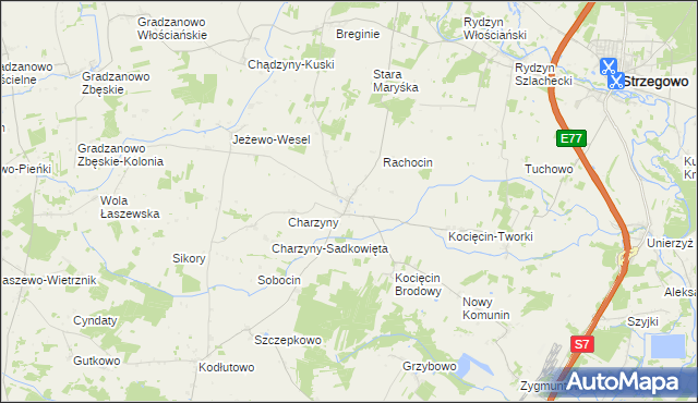 mapa Unieck, Unieck na mapie Targeo